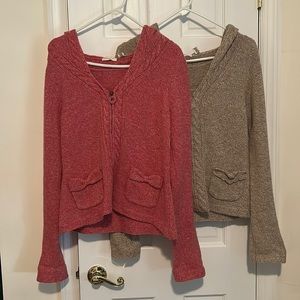 2 Anthropologie Sleeping on Snow Wool Sweaters Size Large
